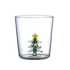 3D-Weinglas mit Weihnachtsbaum – 300 ml, Trinkgeschirr für die Feiertage, Geschenk