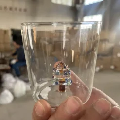 3D-Weinglas mit Weihnachtsbaum – 300 ml, Trinkgeschirr für die Feiertage, Geschenk