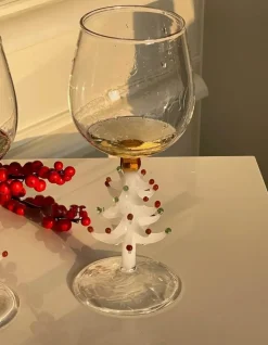 3D-Weinglas mit Weihnachtsbaum – 300 ml, Trinkgeschirr für die Feiertage, Geschenk