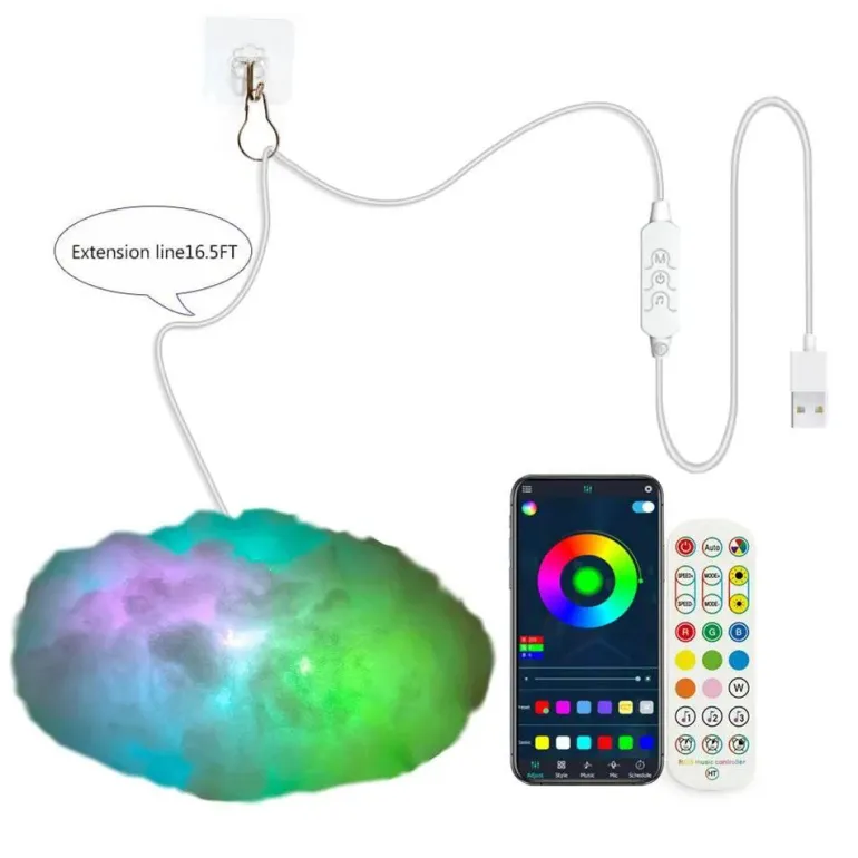 3D-Wolkenlampe – Intelligentes Leuchtlicht fürs Schlafzimmer