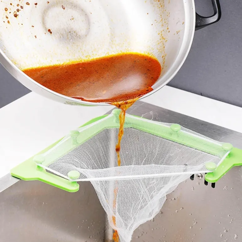 Eck-Abtropffilter für Küchenspüle – Wasserhahn-Siebaufsatz