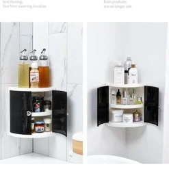 Eckbadezimmer-Organizer – platzsparendes Aufbewahrungsregal