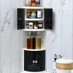 Eckbadezimmer-Organizer – platzsparendes Aufbewahrungsregal