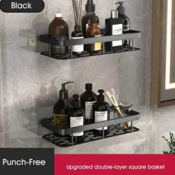 Eck-Duschregal – Organisierter Halter für Badezimmershampoo und Zubehör