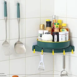 Eck-Küchen-Organizer – Dreieckiges Lagerregal zur Wandmontage