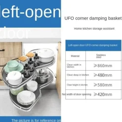 Eckküchenschrank - Aufbewahrungseinheit aus Edelstahl