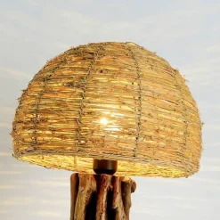 Eco-Friendly NaturalWeave Table Lamp - Sustainable Design