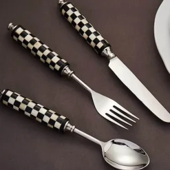 Edelstahl-Besteckset - Tafelbesteck Gabel Messer Löffel