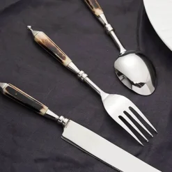 Edelstahl-Besteckset - Tafelbesteck Gabel Messer Löffel