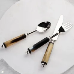 Edelstahl-Besteckset - Tafelbesteck Gabel Messer Löffel