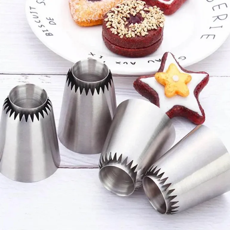 Edelstahl-Kuchendekorationsspitzen-Set – Spritztüllen zum Backen