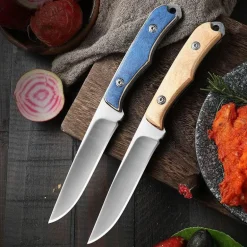 Edelstahlmesser mit robustem Holzgriff