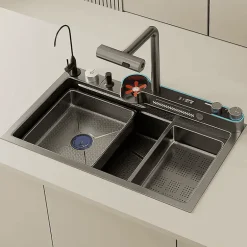 Edelstahl-Wasserfallspüle – Nano-Wabendesign