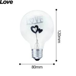 Edison-Glühbirne Love Lamp - Dekorative Vintage-Beleuchtungsvorrichtung