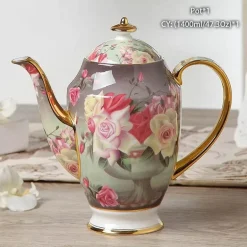 Edle Teekanne aus Bone China – Europäisches Porzellan für Teeliebhaber