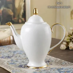 Edle Teekanne aus Bone China – Europäisches Porzellan für Teeliebhaber