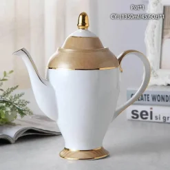 Edle Teekanne aus Bone China – Europäisches Porzellan für Teeliebhaber