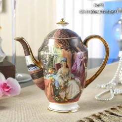 Edle Teekanne aus Bone China – Europäisches Porzellan für Teeliebhaber