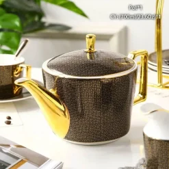 Edle Teekanne aus Bone China – Europäisches Porzellan für Teeliebhaber