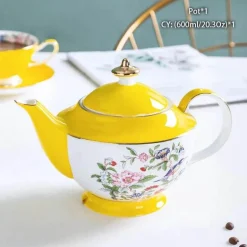 Edle Teekanne aus Bone China – Europäisches Porzellan für Teeliebhaber