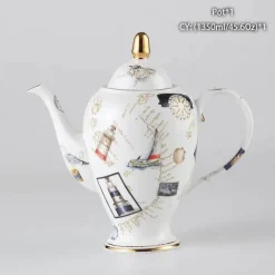 Edle Teekanne aus Bone China – Europäisches Porzellan für Teeliebhaber