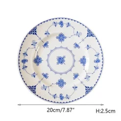 Edler Keramik-Essteller – Stilvoller Steak-Salatteller