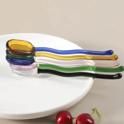 Edles Dessertlöffel-Set aus Glas – Stilvolles Servierbesteck für Desserts