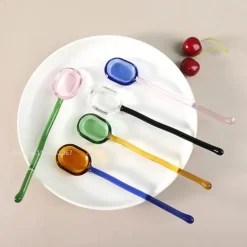 Edles Dessertlöffel-Set aus Glas – Stilvolles Servierbesteck für Desserts