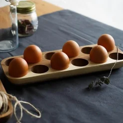 Eier-Aufbewahrungsbox aus Holz – Rustikaler Küchen-Organizer