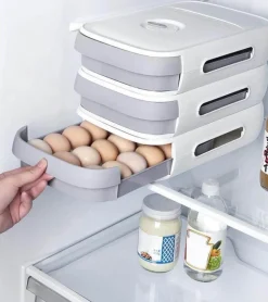 Eieraufbewahrungsschublade - Stapelbarer Kühlschrank-Organizer