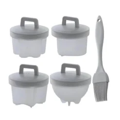 Eierkocher aus Silikon – 4er-Pack Dampfgarformen für perfekte Eier