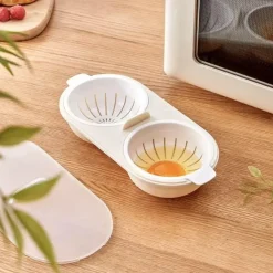Eierkocher für die Mikrowelle – langlebiger Eierkocher mit doppeltem Platzbedarf