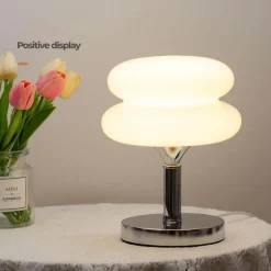 Eierkuchen-Schreibtischlampe aus Glas – Moderne, stilvolle Beleuchtung für Ihr Zuhause