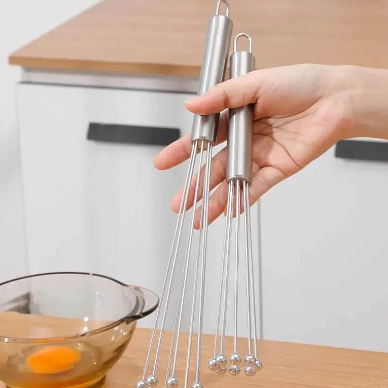 Eierschläger aus Edelstahl – langlebiger Schneebesenmixer für müheloses Backen und Kochen