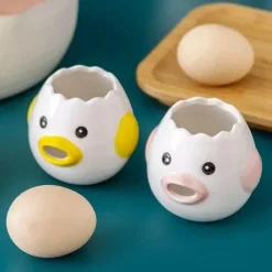 Eiertrenner aus Keramik – Einfaches Werkzeug zum Trennen von Eigelb und Eiweiß