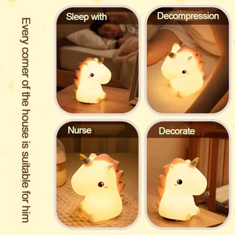 Einhorn LED-Nachtlampe - Sanft leuchtende Schlafzimmerdekoration