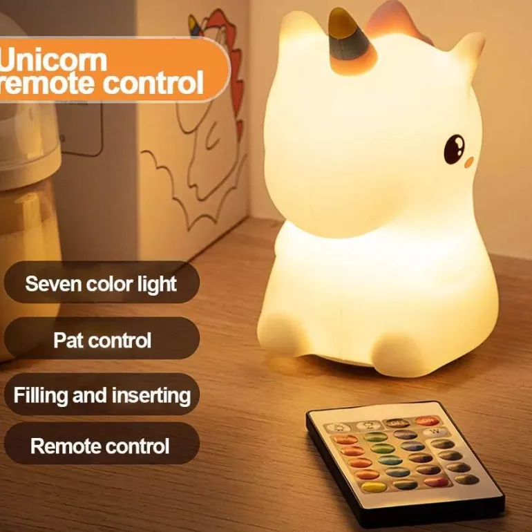 Einhorn LED-Nachtlampe - Sanft leuchtende Schlafzimmerdekoration