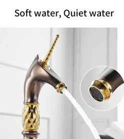 Einhorn-Badezimmerarmatur – Kreative Einzelwaschbeckenarmatur