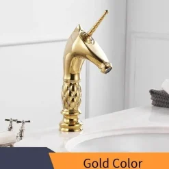 Einhorn-Badezimmerarmatur – Kreative Einzelwaschbeckenarmatur