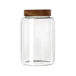 Einmachglas mit Bambusdeckel – Gewürz- und Würzmittel-Organizer