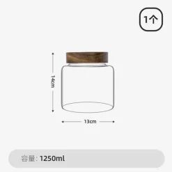 Einmachglas mit Bambusdeckel – Gewürz- und Würzmittel-Organizer