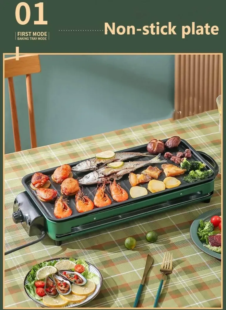 Einstellbarer rauchfreier Elektrogrill - Kochgerät für den Innenbereich
