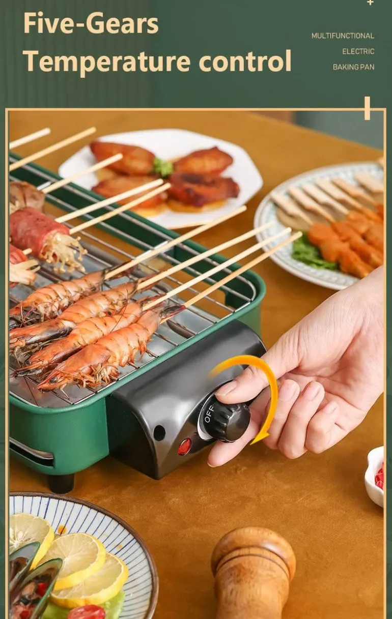 Einstellbarer rauchfreier Elektrogrill - Kochgerät für den Innenbereich