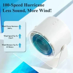 Einstellbarer, wiederaufladbarer Reiseventilator – Desktop-Kühllösung mit mehreren Geschwindigkeiten