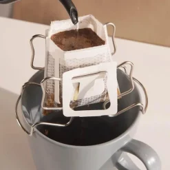 Einweg-Kaffeefilterbeutel zum Übergießen – Papier-Tropfbecher mit Ösen