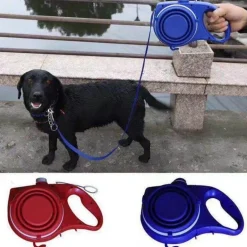 Einziehbare Hundeleine mit Wasserflasche – Reise-Haustierzubehör für Hunde