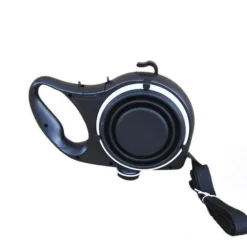 Einziehbare Hundeleine mit Wasserflasche – Reise-Haustierzubehör für Hunde