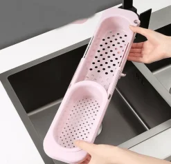 Einziehbarer Spülbecken-Organizer – Aufbewahrungslösung zum Abtrocknen von Geschirr