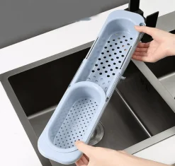 Einziehbarer Spülbecken-Organizer – Aufbewahrungslösung zum Abtrocknen von Geschirr