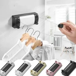 Einziehbares Trockenseil aus Edelstahl ohne Bohren